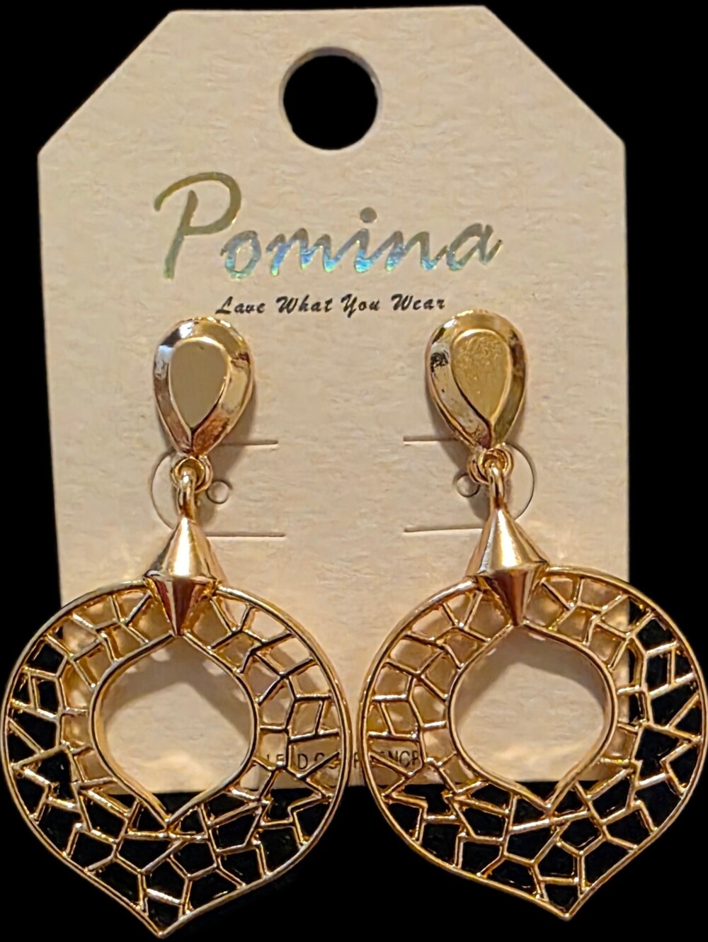 Goldtone Filigree Drop Earrings